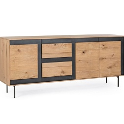 Credenza 3 ante 3 cassetti in legno Stanwood Bizzotto